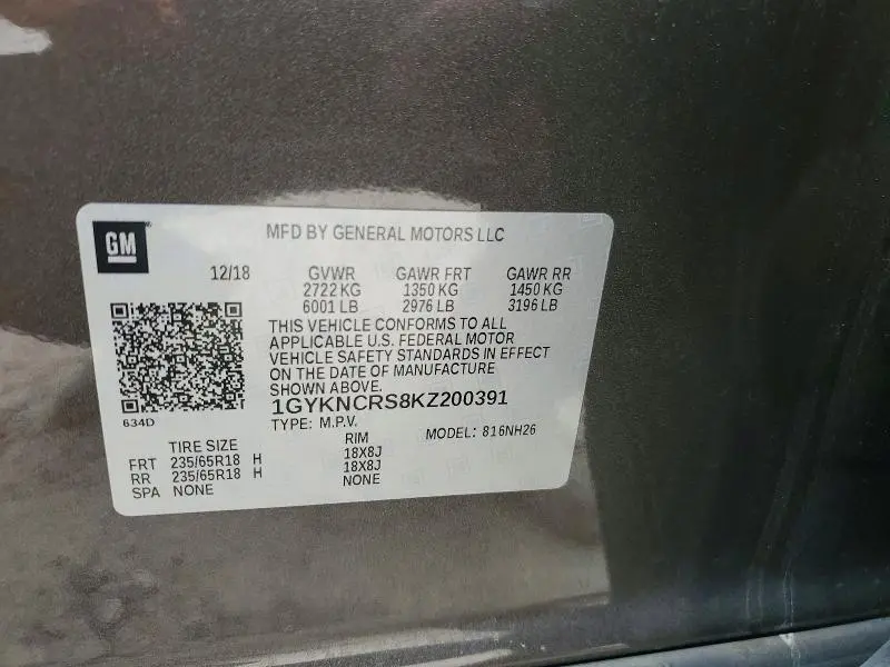 2019 CADILLAC XT5 LUXURY  