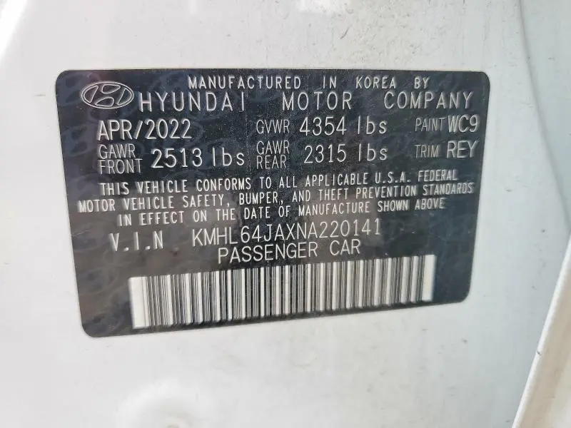 2022 HYUNDAI SONATA SEL  