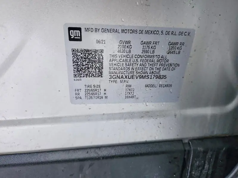 2021 CHEVROLET EQUINOX LT  