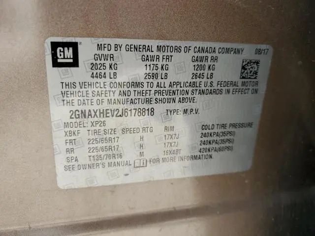 2018 CHEVROLET EQUINOX LS  