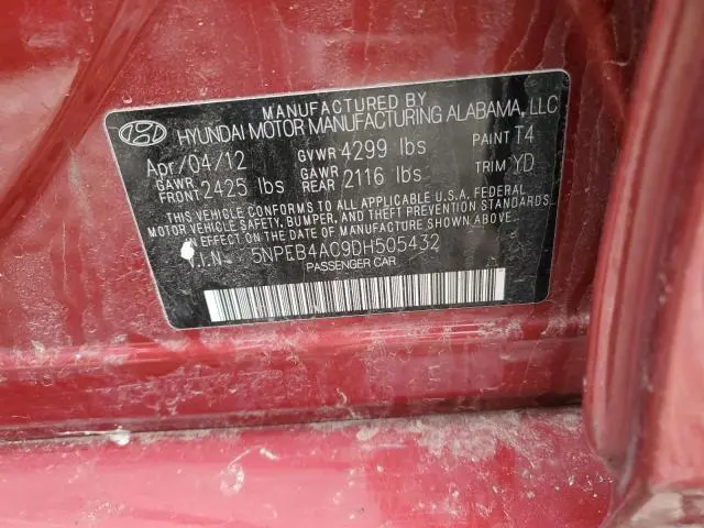 2013 HYUNDAI SONATA GLS  