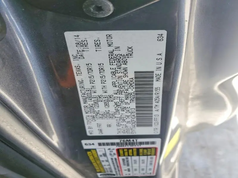 2015 TOYOTA TACOMA ACCESS CAB  