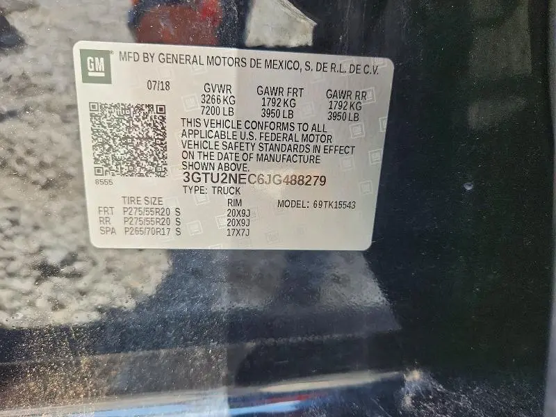 2018 GMC SIERRA K1500 SLT  