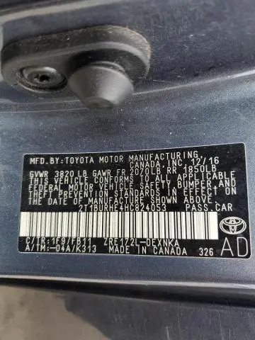 2017 TOYOTA COROLLA L