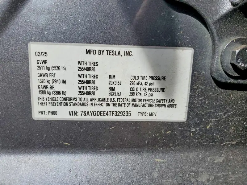 2026 TESLA MODEL Y   