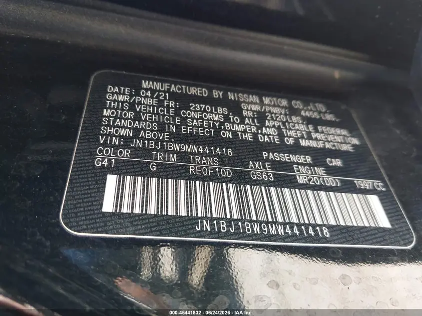 2021 NISSAN ROGUE SPORT SV AWD XTRONIC CVT