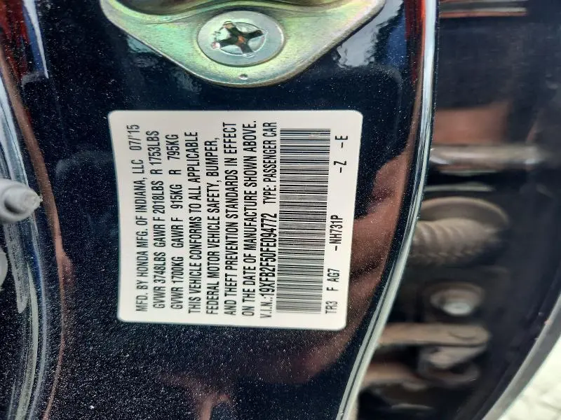 2015 HONDA CIVIC LX  