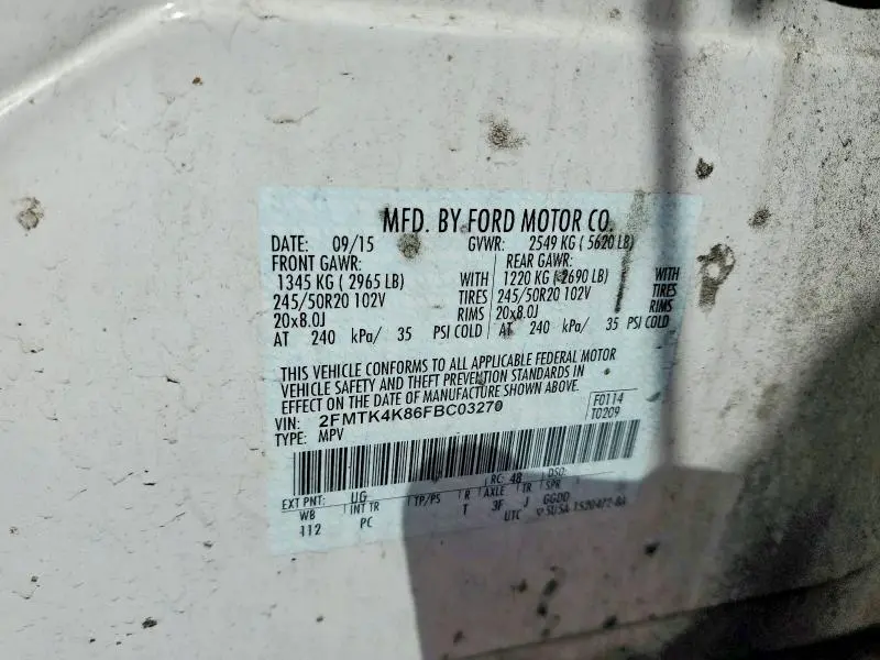 2015 FORD EDGE TITANIUM  