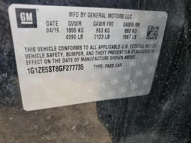 2016 CHEVROLET MALIBU LT  