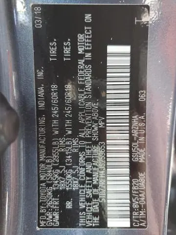2018 TOYOTA HIGHLANDER LE  