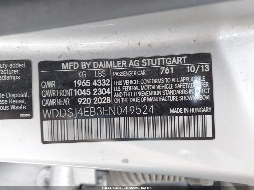 2014 MERCEDES-BENZ CLA 250  