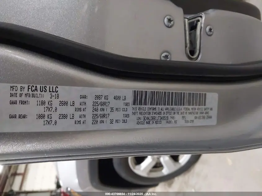 2018 JEEP COMPASS LATITUDE 4X4