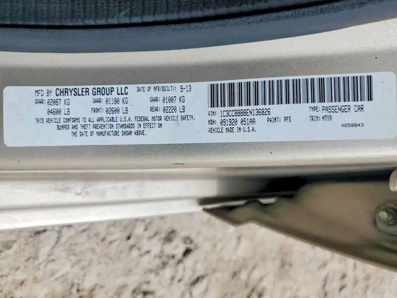 2014 CHRYSLER 200 TOURING  