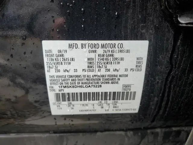 2020 FORD EXPLORER XLT  