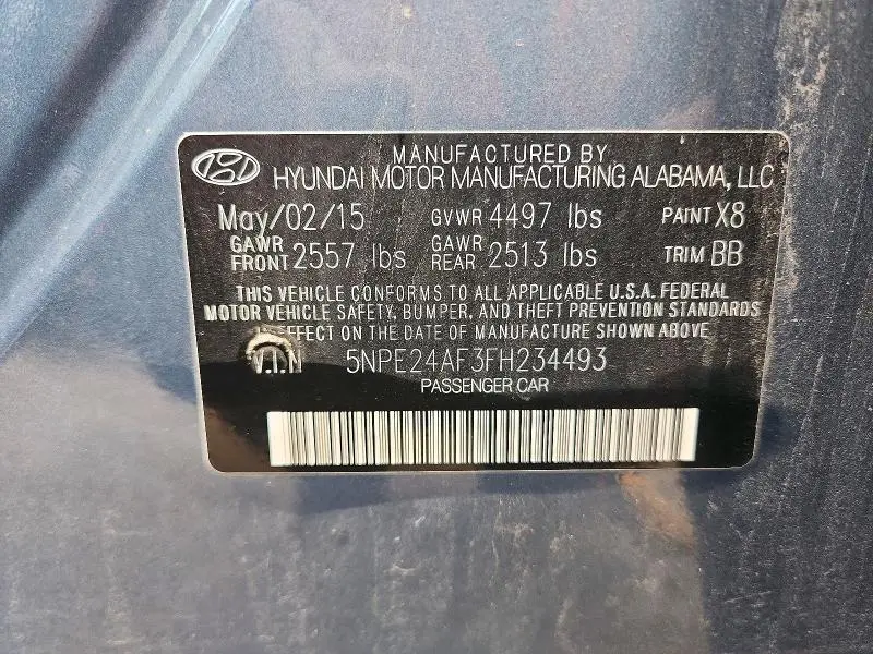 2015 HYUNDAI SONATA SE  