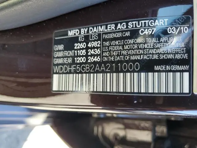 2010 MERCEDES-BENZ E 350  