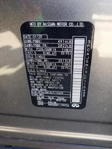 2020 INFINITI QX50 PURE  