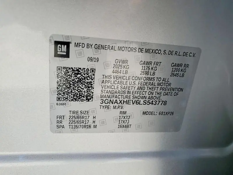 2020 CHEVROLET EQUINOX LS  
