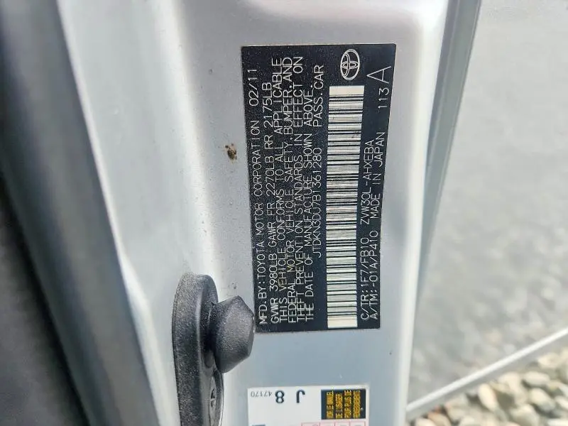 2011 TOYOTA PRIUS TWO  