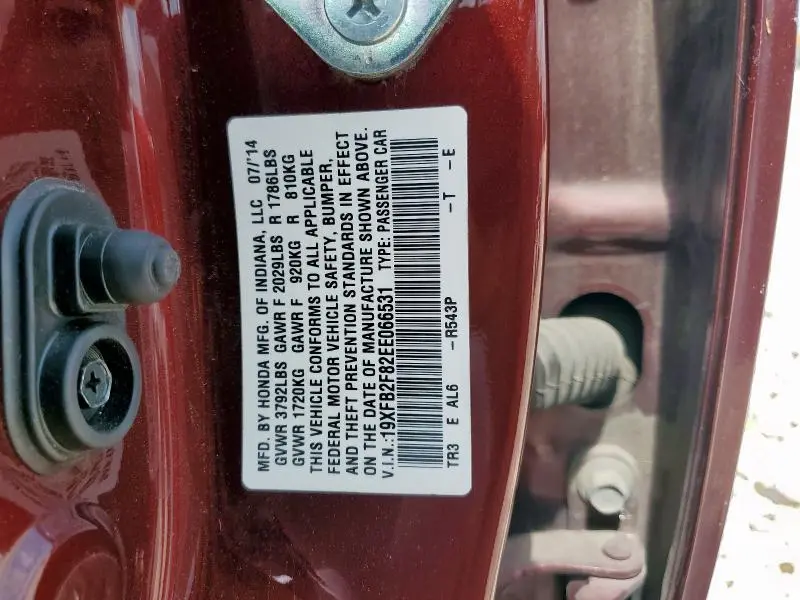 2014 HONDA CIVIC EX  