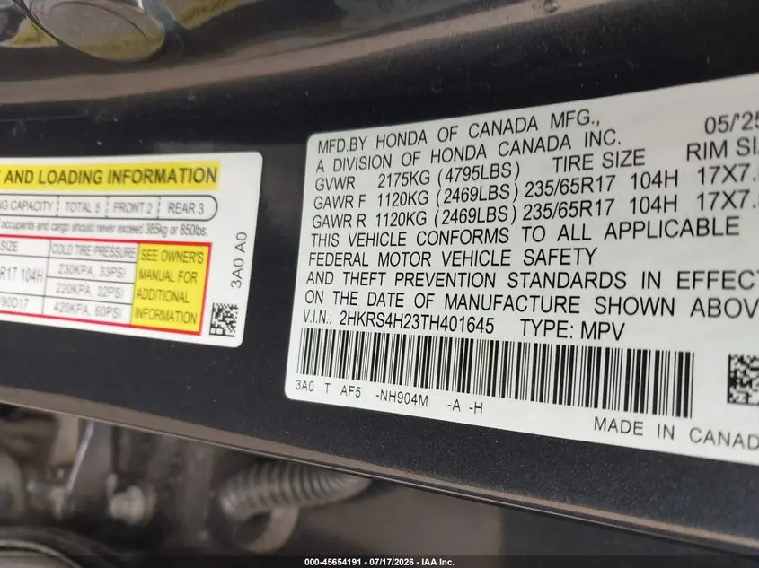 2026 HONDA CR-V LX AWD