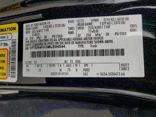 2021 FORD RANGER XL  