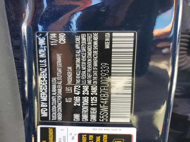 2015 MERCEDES-BENZ C 300 4MATIC  