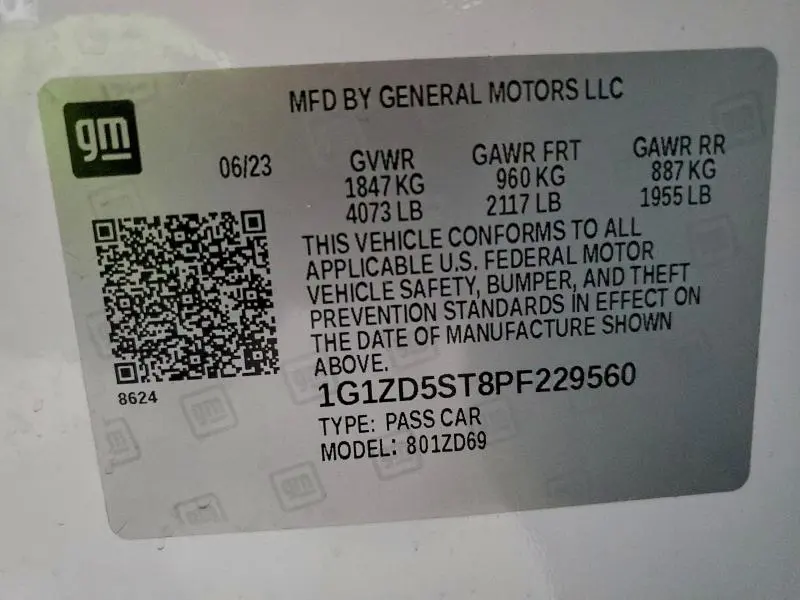 2023 CHEVROLET MALIBU LT  