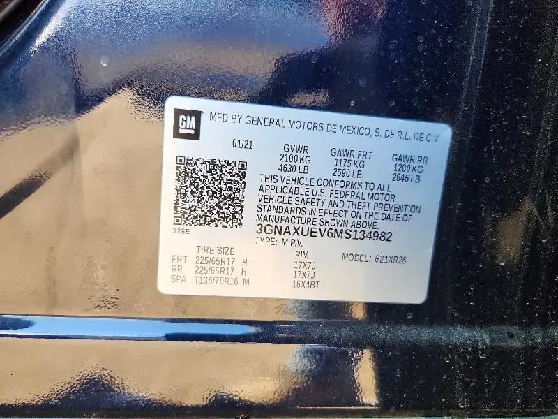 2021 CHEVROLET EQUINOX LT  
