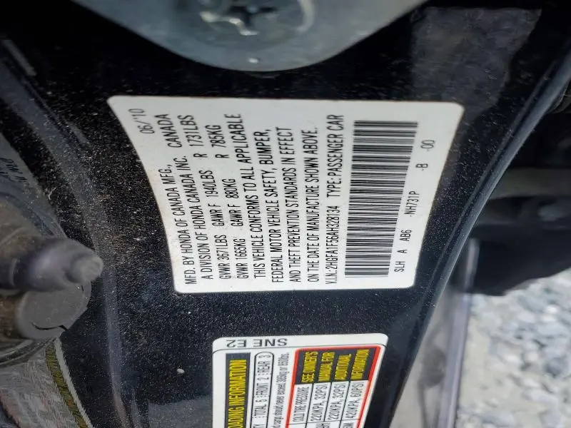2010 HONDA CIVIC LX  
