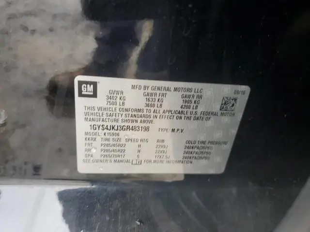 2016 CADILLAC ESCALADE ESV PREMIUM  