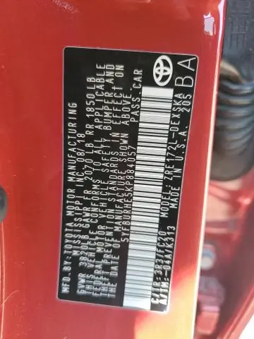 2019 TOYOTA COROLLA L