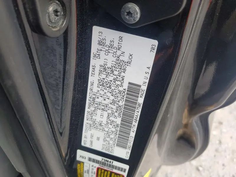 2013 TOYOTA TACOMA PRERUNNER V6  