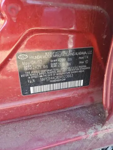 2013 HYUNDAI SONATA GLS  