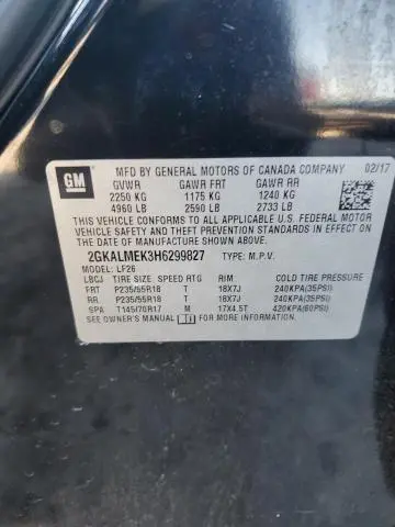 2017 GMC TERRAIN SLE  
