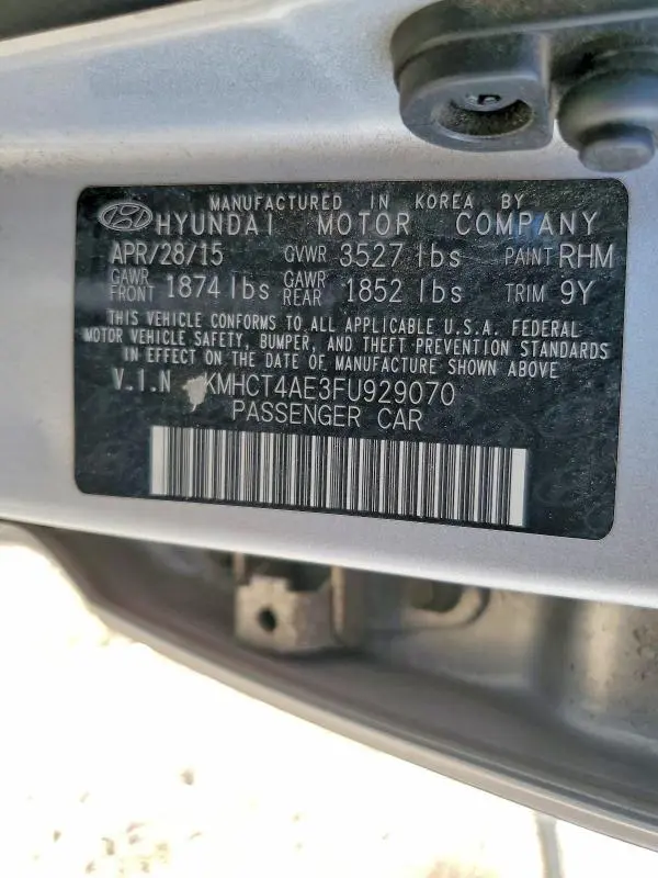 2015 HYUNDAI ACCENT GLS  