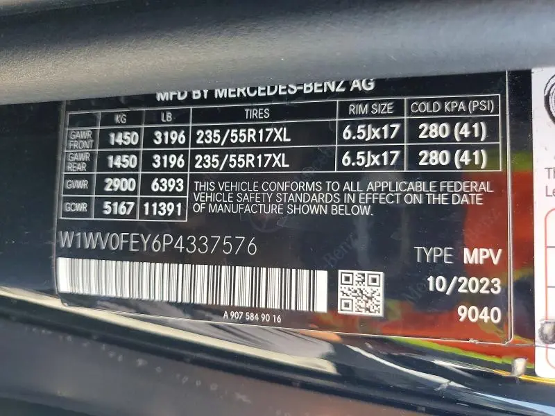 2023 MERCEDES-BENZ METRIS   