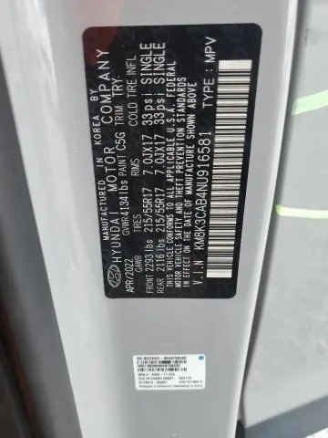 2022 HYUNDAI KONA SEL