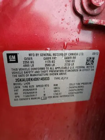 2013 GMC TERRAIN SLT  