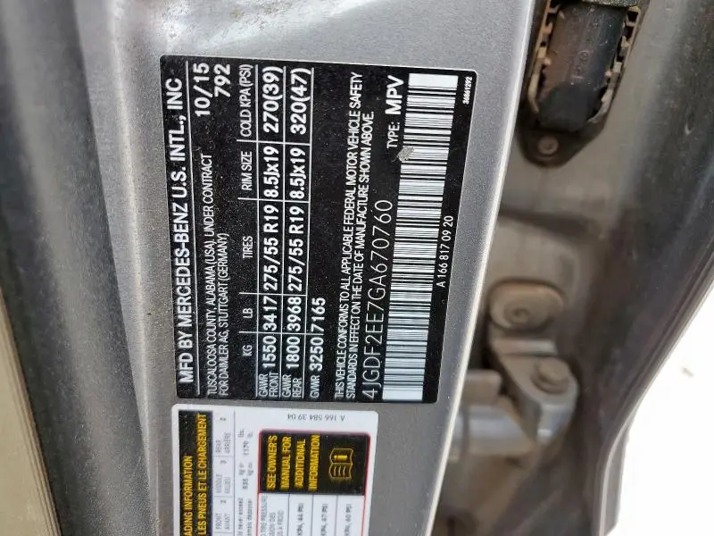 2016 MERCEDES-BENZ GL 350 BLUETEC  