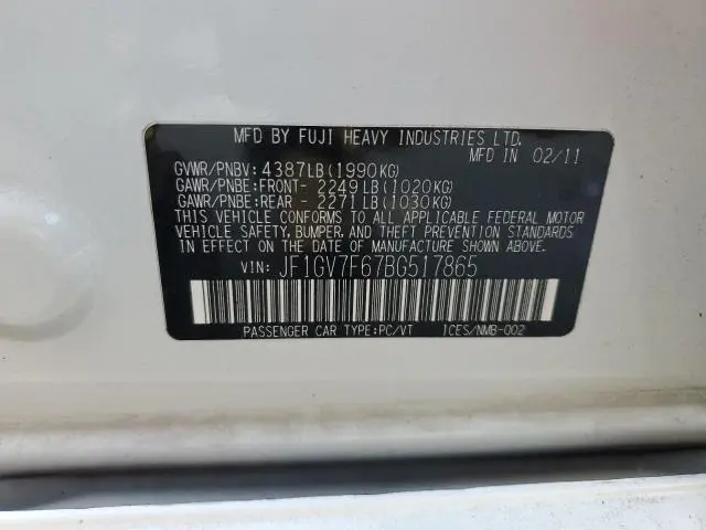 2011 SUBARU IMPREZA WRX  