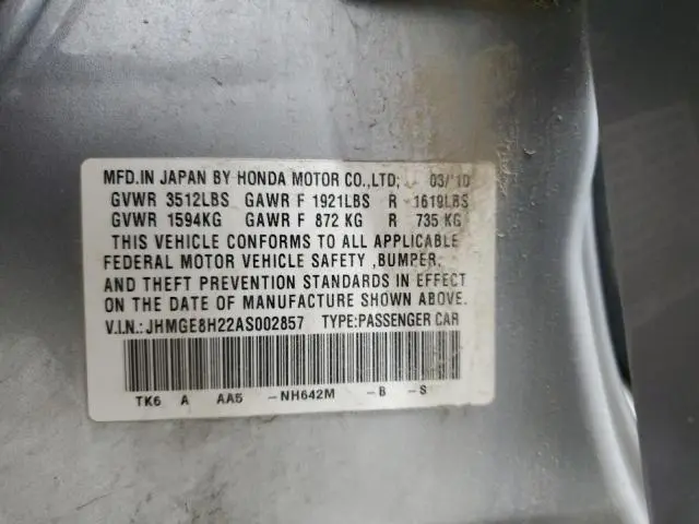 2010 HONDA FIT   
