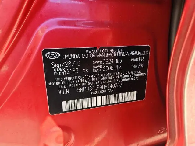 2017 HYUNDAI ELANTRA SE  