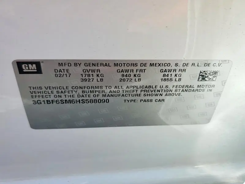 2017 CHEVROLET CRUZE PREMIER  
