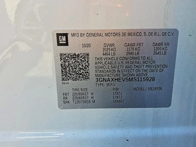 2021 CHEVROLET EQUINOX LS  