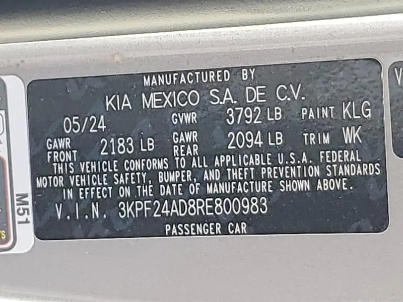 2024 KIA FORTE LXS  