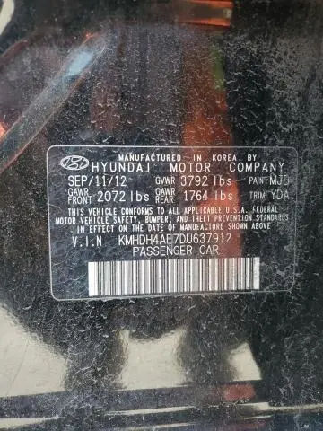 2013 HYUNDAI ELANTRA GLS  