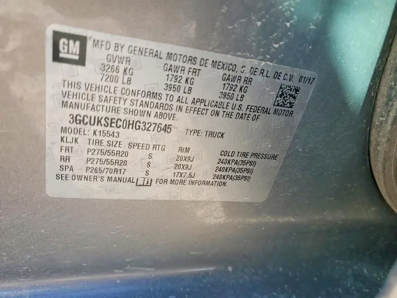 2017 CHEVROLET SILVERADO K1500 LTZ  