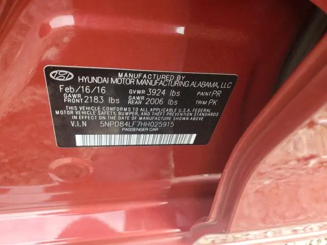 2017 HYUNDAI ELANTRA SE