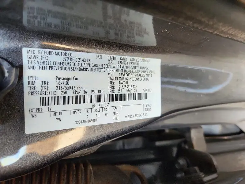 2018 FORD FOCUS SE  